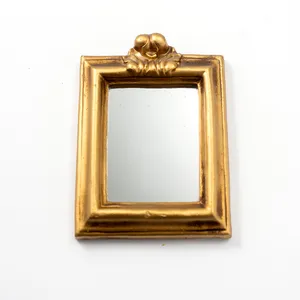 Vintage Italian Borghese knock off Ornate small rectangle wall mirror - 7.75