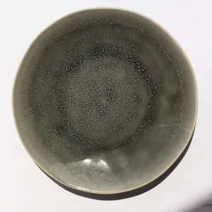 Granite Coupe Plate resembles hand thrown pottery Reactive Glaze