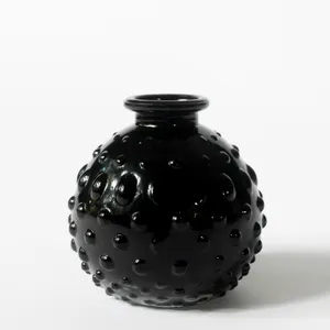 Black Round bud Vase Halloween