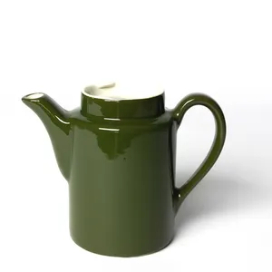 Shenango Chinese Restaurant Ware Forest Green Tea Pot HALL