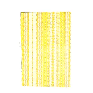Wallpaper Remnant 1970s Shades of Light and Dark Yellow vertical lines with white between