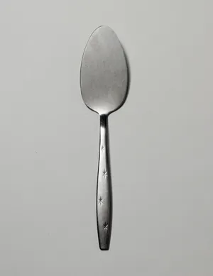 Silver Pie Server with Pressed Stars in the Handle