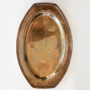 Huge Silver Plate Patina - 13.75 x 5