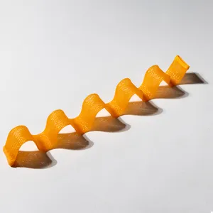 Pink and Orange Nylon Squiggles, Wavy Shape