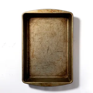 Deep Rectangle Baking Pan, Casserole, Used, Patina, Rusty - 13