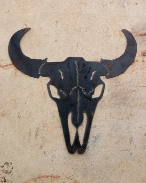 Longhorn Bull Skull Southwest Style Metal Art - Cow Skull - Bull Head - Western Decor - Cattle Ranch Signs - Man cave, masculine, Patina, Rust
