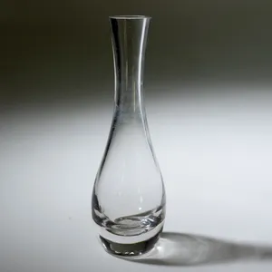 Tear Drop Shaped Clear Glass Flower Bud Vase 