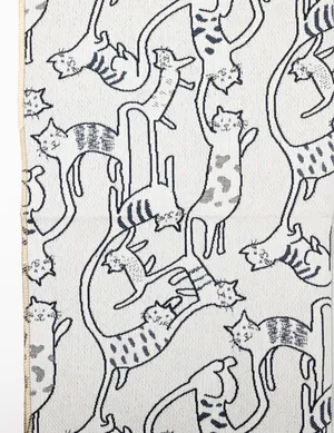 Fabric: Light Gray with Black Drawn Cats