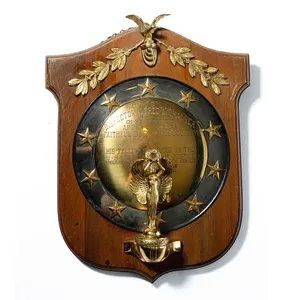 Award Wall Hanging, Trophy, Wood and Brass - 15