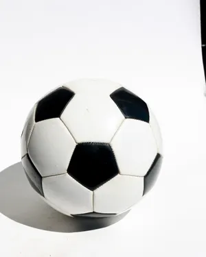 Black and White Regulation sized Soccer Ball with minimal Branding Standard Sized