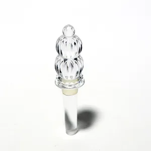 MIKASA Monterey Crystal Bottle Wine Stopper Vintage Made in Austria - Ribbed receding Circles