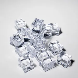 Acrylic square faux fake ice 20 piece set