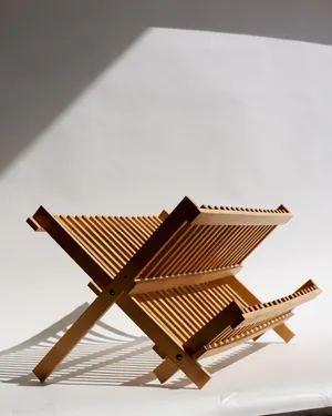 Foldable Bamboo Dish Drying Rack Dish Rack
