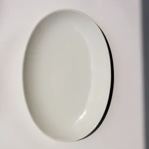 Minimalist White Oval Ceramic Serving Platter