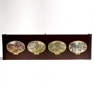 Currier Ives Four Seasons Vintage Americana Electric Plate Warmer