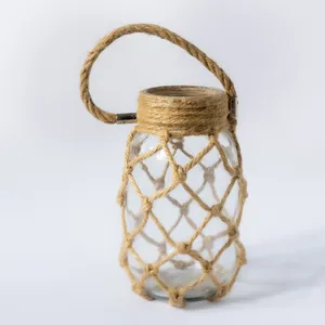 Mason Jar Lantern with rope Wrap