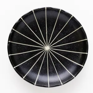 Chrysanthemum Black Mini Plate Black Spiderweb - 1