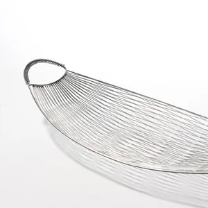 Metal Wire Fruit Bowl Decorative Basket - 23.5