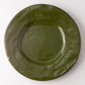 Green Wide Rimmed Plate - 1.25