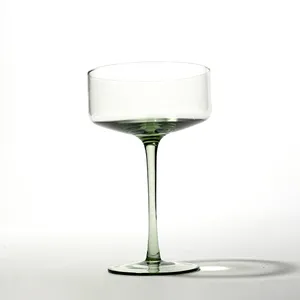 Tall Very Light Green Coupe Glass