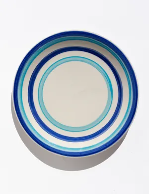 Aqua and Royal Blue Stripes, Italian, Mexican, single