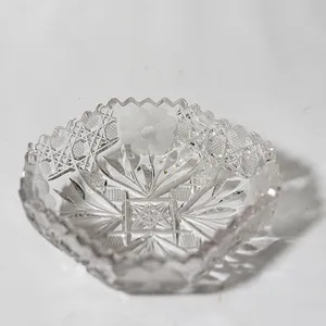 Vintage Crystal Dish Ashtray - 4.75
