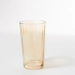 Libbey Peach Luster Wavy Iridescent drinking glasses - 5