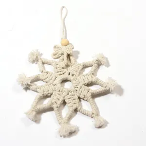 Corded star Christmas Ornament Neutral - 6