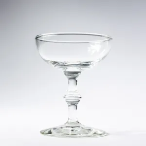 Coupe Glass with Knob in the Middle of the Stem - 