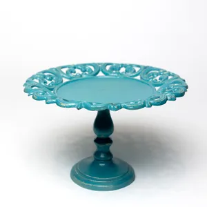 Vintage Cast Iron Cake tand Heavy Ornate 6.5