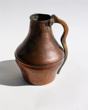 Antique Copper Jug, Handmade Copper Watering Pot