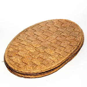 Oval Placemat large weave woven ratan wicker table mat -  16