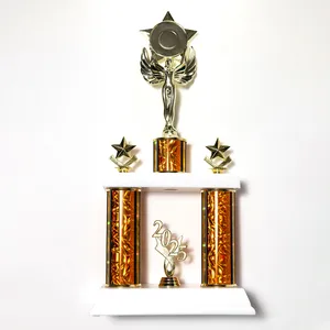 2025 Orange 2 column trophy Gold Winner with Wings
