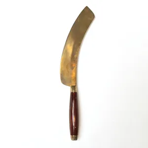 Mid Century MCM Thai Bronze and Teak Silverware Fish Knife