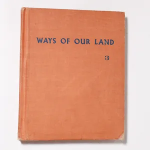 Book Vintage Orange Hardcover American Elementary School Textbook