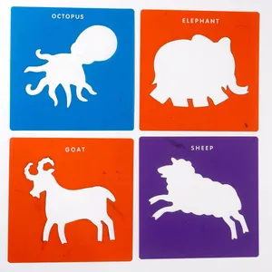 Big Bag of Animal colorful animal stencils used - 8