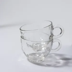 Vintage Hazel Atlas teardrop crystal luncheon snack cups, punch 