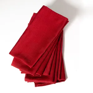 Vintage Red Dinner Napkins Christmas holidays set