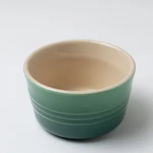 Ribbed Green Ombre Ramekin - 2.75