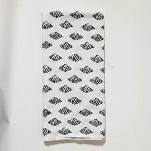 Black White Diamond Block Print Cotton Pillowcase