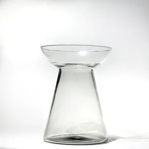 Extra Large Tall and Wide Tapered Flower Vase with a Bowl on top