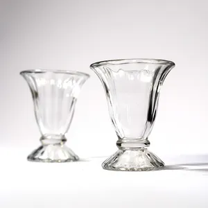 Vintage Libbey fluted Glass Parfait cups Sundae bowl - 5