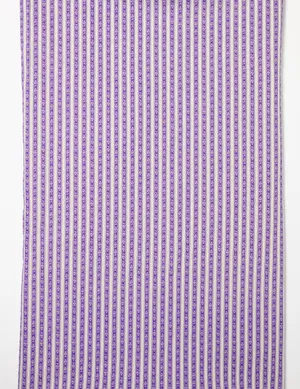 Fabric: Cream with Ornate Purple Stripes