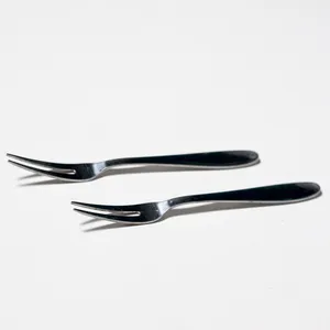 Silver Stainless steel Hors D'oeuvres Forks set of 2