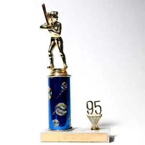 1995 Vintage Blue and Gold Softball Trophy Award