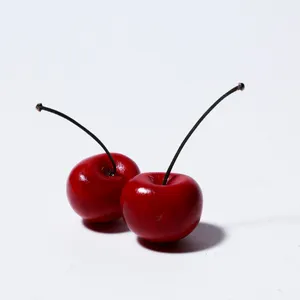 Realistic Artificial Red Cherry Pair Decorative Food Prop