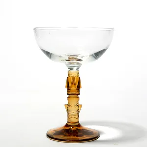 Libbey Tiki Coupe Cocktail Glass Clear Glass, Brown 