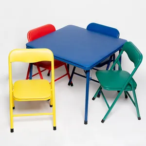 Kid childrens Blue vinyl covered table 24