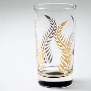 Gold Leaf Drinking Glass