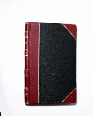 Antique Victorian Half-Leather Gilt Spine Bound Book, Log Book, Santa Clause Naughty Nice Book